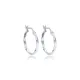 Minimalist Wave Design 20 mm Silver Hoop Earrings Minimalist Wave Design 20 mm Silver Hoop Earrings