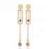 Plain Geometric Design Citrine Stone Earring