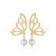 Plain Butterfly Round Pearl Stud Earrings Plain Butterfly Round Pearl Stud Earrings