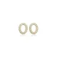 Oval Design CZ Stone Silver Stud Earrings Oval Design CZ Stone Silver Stud Earrings