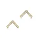 Minimalist V Design CZ 925 Stud Earrings Minimalist V Design CZ 925 Stud Earrings
