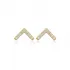 Minimalist V Design CZ 925 Stud Earrings