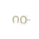 Horseshoe Design Cz Silver Stud Earrings Horseshoe Design Cz Silver Stud Earrings