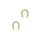 Horseshoe Design Cz Silver Stud Earrings Horseshoe Design Cz Silver Stud Earrings