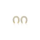 Horseshoe Design Cz Silver Stud Earrings Horseshoe Design Cz Silver Stud Earrings