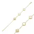 Three Motif White Clover 925 Charm Bracelet