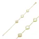Three Motif White Clover 925 Charm Bracelet Three Motif White Clover 925 Charm Bracelet