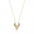 Amethyst CZ Phoenix Design Charm Necklace