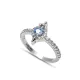CZ Aquamarine 925 Silver Cluster Ring CZ Aquamarine 925 Silver Cluster Ring