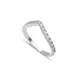 CZ Stone 925 Silver Aurora V Ring CZ Stone 925 Silver Aurora V Ring