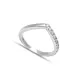 CZ Stone 925 Silver Aurora V Ring CZ Stone 925 Silver Aurora V Ring