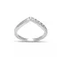 CZ Stone 925 Silver Aurora V Ring