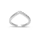 CZ Stone 925 Silver Aurora V Ring CZ Stone 925 Silver Aurora V Ring