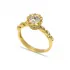 Bloom Solitaire CZ Stone 925 Silver Ring