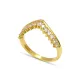 Elegant CZ Stone 925 Silver V Ring Elegant CZ Stone 925 Silver V Ring