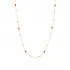 Red Eye Enamel Beaded Almond Charm Necklace