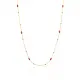 Red Eye Enamel Beaded Almond Charm Necklace | 925 Sterling Silver Wholesale | Sade Silver Red Eye Enamel Beaded Almond Charm Necklace - Sade 925 Silver Jewelry