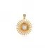 Sun Design Pearl Round Vintage Pendant Charm