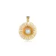 Sun Design Pearl Round Vintage Pendant Charm | 925 Sterling Silver Wholesale | Sade Silver Sun Design Pearl Round Vintage Pendant Charm - Sade 925 Silver Jewelry