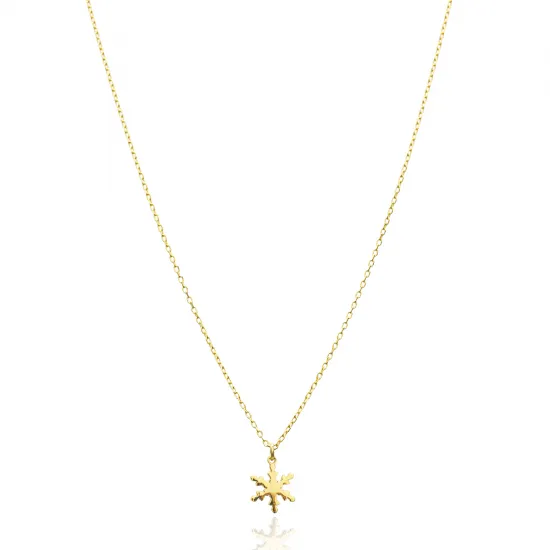 925 Sterling Silver Snowflake Necklace | 925 Sterling Silver Wholesale | Sade Silver 925 Sterling Silver Snowflake Necklace - Sade 925 Silver Jewelry