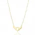 925 Sterling Silver Heart Hands Necklace