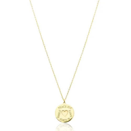 925 Silver Heart Engraved Necklace