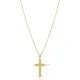 Gold Filigree Cross 925 Silver Necklace | 925 Sterling Silver Wholesale | Sade Silver Gold Filigree Cross 925 Silver Necklace - Sade 925 Silver Jewelry