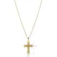 Gold Celtic Cross 925 Sterling Silver Necklace | 925 Sterling Silver Wholesale | Sade Silver Gold Celtic Cross 925 Sterling Silver Necklace - Sade 925 Silver Jewelry