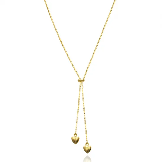 Heart Lariat Turkish 925 Silver Necklace | 925 Sterling Silver Wholesale | Sade Silver Heart Lariat Turkish 925 Silver Necklace - Sade 925 Silver Jewelry