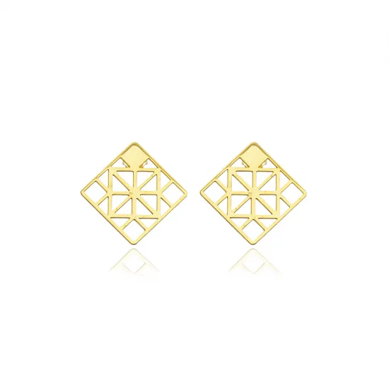 Wholesale Silver Geometric Stud Earrings | 925 Sterling Silver Wholesale | Sade Silver Wholesale Silver Geometric Stud Earrings - Sade 925 Silver Jewelry