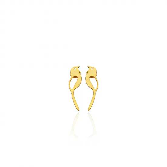 Turkish Handmade Silver Bird Earrings | 925 Sterling Silver Wholesale | Sade Silver Turkish Handmade Silver Bird Earrings - Sade 925 Silver Jewelry