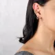 Plain Multiple Silver Cartilage Earrings | 925 Sterling Silver Wholesale | Sade Silver Plain Multiple Silver Cartilage Earrings - Sade 925 Silver Jewelry