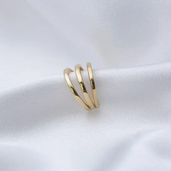 Triple Plain Silver Cartilage Earrings | 925 Sterling Silver Wholesale | Sade Silver Triple Plain Silver Cartilage Earrings - Sade 925 Silver Jewelry