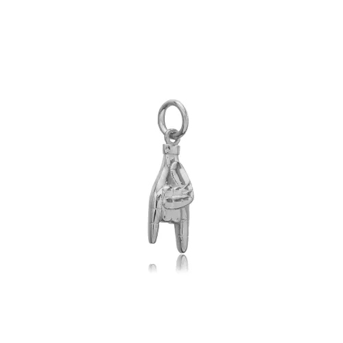 Plain Rock Symbol Silver Pendant Charm