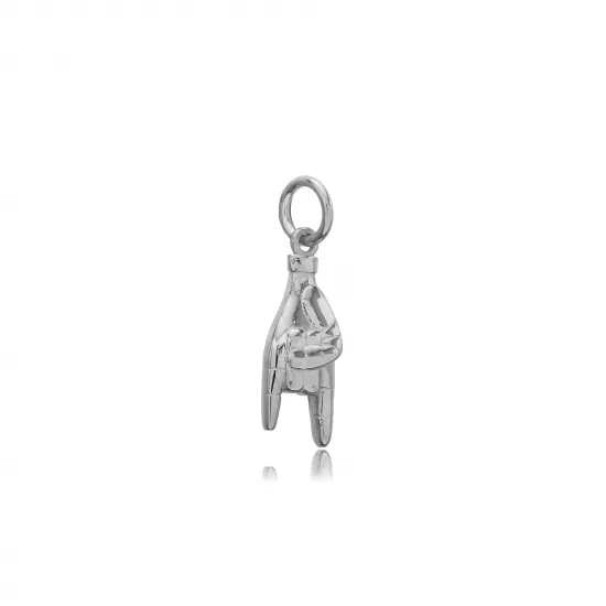 Plain Rock Symbol Silver Pendant Charm | 925 Sterling Silver Wholesale | Sade Silver Plain Rock Symbol Silver Pendant Charm - Sade 925 Silver Jewelry