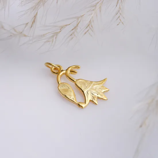 Egyptian Flower Pendant Charm Silver | 925 Sterling Silver Wholesale | Sade Silver Egyptian Flower Pendant Charm Silver - Sade 925 Silver Jewelry