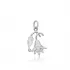 Egyptian Flower Pendant Charm Silver