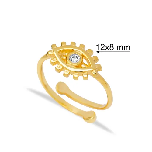 Trendy Popular Evil Eye Shape Zircon Stone Style Wholesale Turkish 925 Silver Sterling Adjustable Ring Trendy Popular Evil Eye Shape Zircon Stone Style Wholesale Turkish 925 Silver Sterling Adjustable Ring
