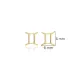 Gemini Horoscope 925 Silver Stud Earrings | 925 Sterling Silver Wholesale | Sade Silver Gemini Horoscope 925 Silver Stud Earrings - Sade 925 Silver Jewelry