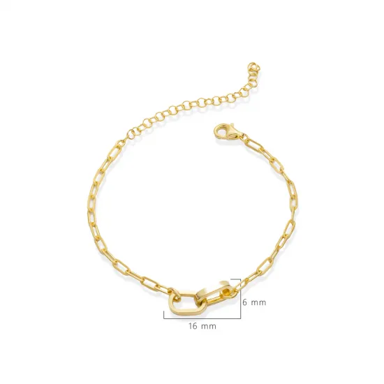 Elegant Chain Design Charm Silver Bracelet | 925 Sterling Silver Wholesale | Sade Silver Elegant Chain Design Charm Silver Bracelet - Sade 925 Silver Jewelry