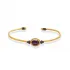 Amethyst Stone Oval 22K Gold Plated 925 Silver Vintage Bangle