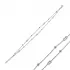 925 Silver Pink Baguette Double Bracelet