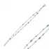 925 Silver Double Rainbow Baguette Bracelet