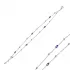Blue Oval Evil Eye Double Chain 925 Bracelet