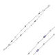 Blue Oval Evil Eye Double Chain 925 Bracelet | 925 Sterling Silver Wholesale | Sade Silver Blue Oval Evil Eye Double Chain 925 Bracelet - Sade 925 Silver Jewelry