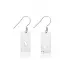 Leaf Cutout 925 Silver Hook Earrings