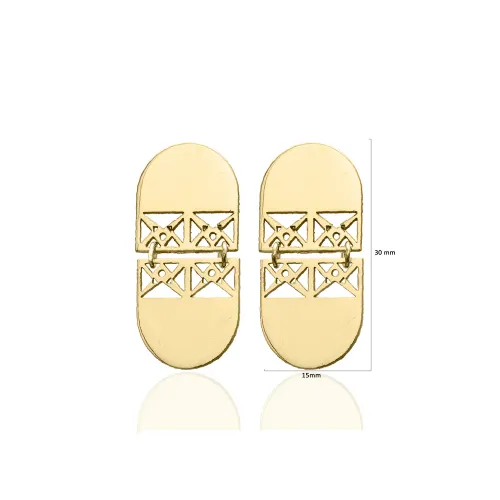Geometric Turkish 925 Silver Earrings