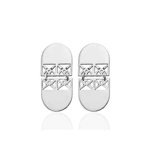 Geometric Turkish 925 Silver Earrings