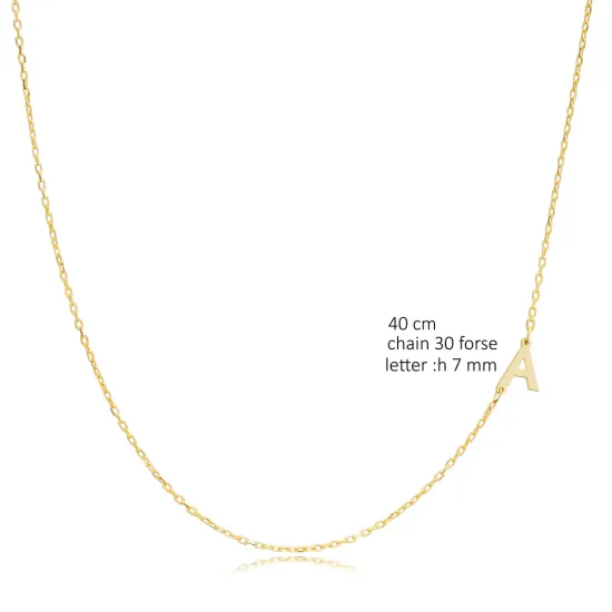 Plain Alphabet Letter 30 Forse Chain Wholesale Silver Necklace | 925 Sterling Silver Wholesale | Sade Silver Plain Alphabet Letter 30 Forse Chain Wholesale Silver Necklace - Sade 925 Silver Jewelry