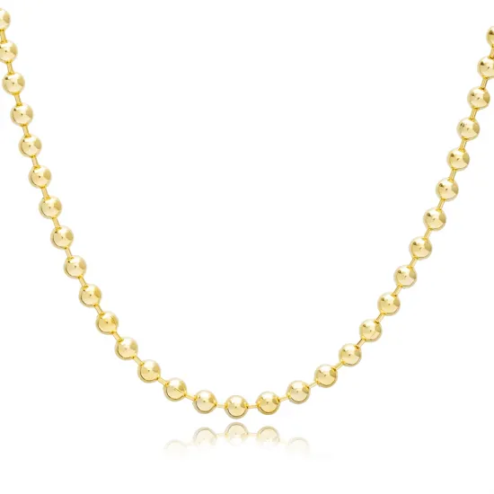 37 cm 3 mm Ball 925 Silver Chain | 925 Sterling Silver Wholesale | Sade Silver 37 cm 3 mm Ball 925 Silver Chain - Sade 925 Silver Jewelry